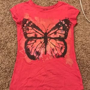 Kids Mudd pink Butterfly shirt